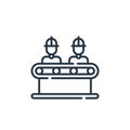 engineers vector icon. engineers editable stroke. engineers linear symbol for use on web and mobile apps, logo, print media. Thin