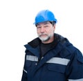 Engineer helmet blue Royalty Free Stock Photo