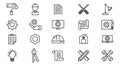 Enginering flat icon set vector Royalty Free Stock Photo
