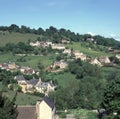 England, Cotswolds, hillside cottages