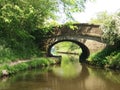England country side village , stone bridge cross canal Royalty Free Stock Photo