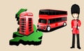 England country vector elements set.