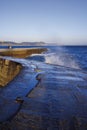 england dorset lyme regis harbour jurassic coast the cobb harbour Royalty Free Stock Photo