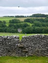 England: drystone wall with stile Royalty Free Stock Photo