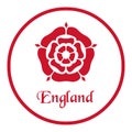 England emblem with the Tudor Rose on white