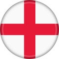 England Flag Button isolated on a white background with clipping path Royalty Free Stock Photo