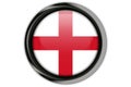 England flag in the button pin Isolated on White Background Royalty Free Stock Photo