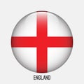 England flag in circle shape.