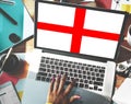 England Flag Country Nationality Liberty Concept Royalty Free Stock Photo