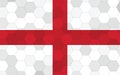 England flag illustration. Futuristic English flag graphic with abstract hexagon background vector. England national flag Royalty Free Stock Photo