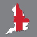 England flag and map on the grey background Royalty Free Stock Photo