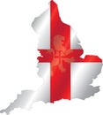 England flag & map Royalty Free Stock Photo