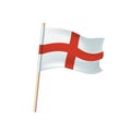 England flag. Red cross on white background Royalty Free Stock Photo