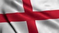 England Flag, With Waving Fabric Texture. Real Satin Texture England National Flag Royalty Free Stock Photo