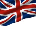 England flag on white background Royalty Free Stock Photo