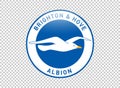 England football club emblem on transparent background. Vector illustration. Brighton & Hove Albion FC Royalty Free Stock Photo