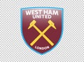 England football club emblem on transparent background. Vector illustration. West Ham United FC