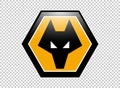 England football club emblem on transparent background. Vector illustration. Wolverhampton Wanderers FC