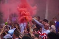 England football fans outside Wembley Stadium for the Euro 2020 final