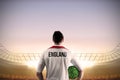 England football player holding ball Royalty Free Stock Photo