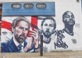 England football team Mural in London, UK