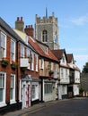 England: historic street in Norwich Royalty Free Stock Photo