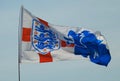 England International Soccer Team Three Lions Flag