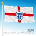 ENGLAND, June 2021 - English flag with national football federation logo