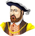 England King 1509-1547 Henry VIII Vector