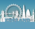 England Landmark Global Travel And Journey paper background. Vector Design Template.used for your advertisement, book, banner,