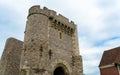 England landscape panorama of Lewes Castle, East Sussex county town in topview. Royalty Free Stock Photo