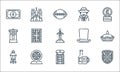 England line icons. linear set. quality vector line set such as shield, phone, street lights, beer, placeholder, mailbox, top hat