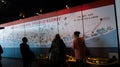 England ,Liverpool.may18- display the map of liverpool overhead railway in liverpool museum