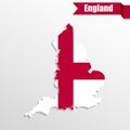 England map with flag inside and ribbon Royalty Free Stock Photo