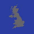 England map picture on blue background. Vector illustration Royalty Free Stock Photo