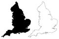 England map vector Royalty Free Stock Photo