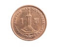 England one penny coin on a white isolated background Royalty Free Stock Photo