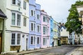 England Oxford Colorful High Street Houses in the city of Oxford