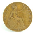 England Penny Royalty Free Stock Photo