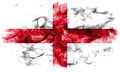 England smoke flag on a white background Royalty Free Stock Photo