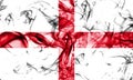 England smoke flag on a white background Royalty Free Stock Photo