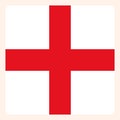 England square flag button, social media communication sign Royalty Free Stock Photo