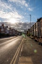 England street sunset morning view Northampton UK