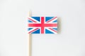 England UK paper flag on white background Royalty Free Stock Photo