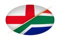 England versus South Africa, concept for rugby tournament