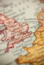 England on Vintage Map Royalty Free Stock Photo