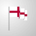 England waving Flag creative background