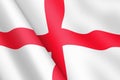 England waving flag 3d illustration wind ripple