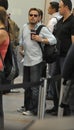 English actor Eddie Izzard is seen at LAX