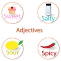 English adjectives. Basic tastes